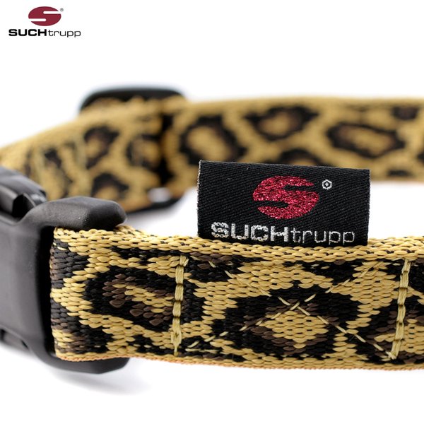 Hundehalsband LEO (Leopard) medium, Hundehalsbänder stylisches Leomuster