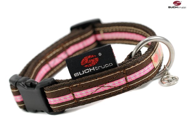 WIESN-Hundehalsband FESCHES MADL small rosa-pink