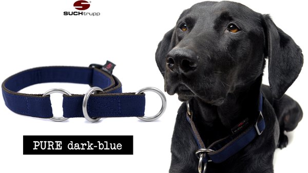 Schlupfhalsband, Stopp-Hundehalsband PURE DARK-BLUE medium