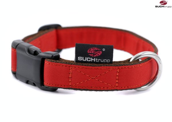 Hundehalsband PURE RED medium, schöne rote Design-Hundehalsbänder