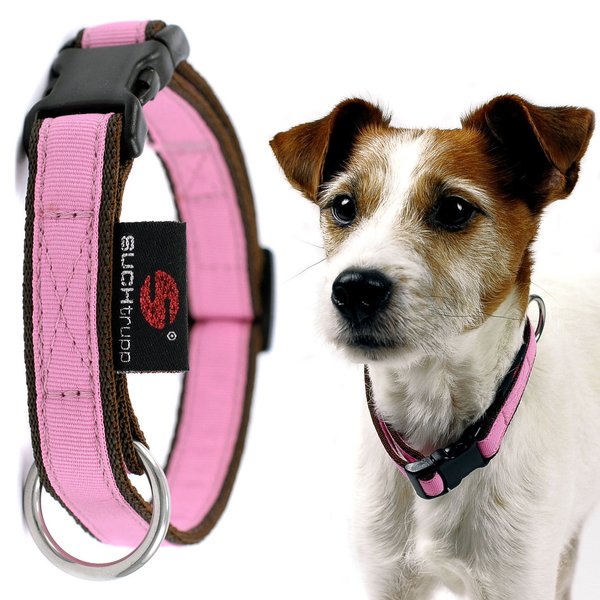 Hundehalsband small PURE LIGHT-PINK, besondere Hundehalsbänder, kleine Hunde, hell-rosa, baby-rosa.