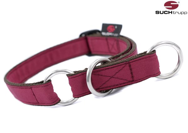 Schlupfhalsband, Stopp-Hundehalsband PURE WINE-RED medium