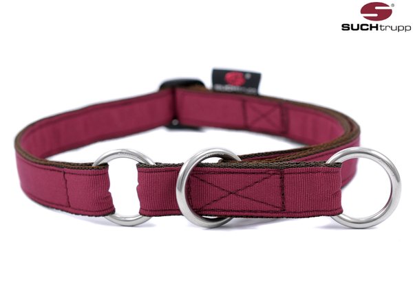 Schlupfhalsband, Stopp-Hundehalsband PURE WINE-RED large