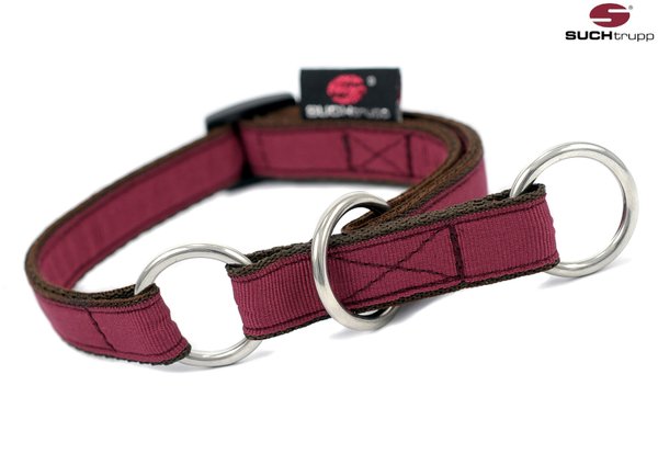 Schlupfhalsband, Stopp-Hundehalsband PURE WINE-RED small