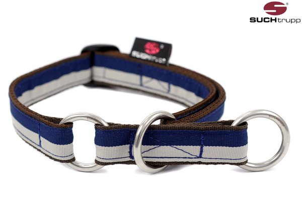 Schlupfhalsband, Stopp-Hundehalsband FUN grey-blue medium