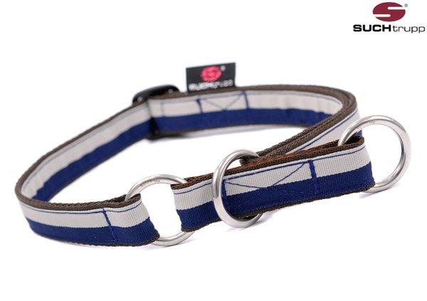Schlupfhalsband, Stopp-Hundehalsband FUN grey-blue large