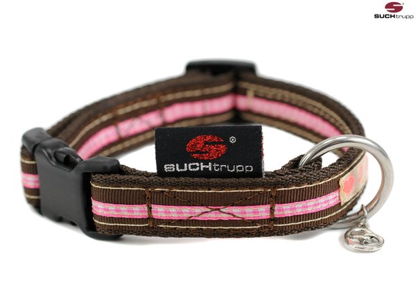 WIESN-Hundehalsband FESCHES MADL small rosa-pink