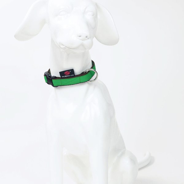 Hundehalsband small PURE JADE-GREEN, stylische Halsbänder kleine Hunde, Welpen, jade smaragd grün.