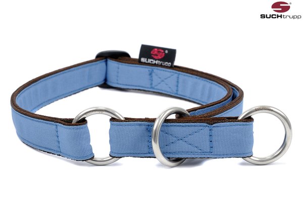 Schlupfhalsband, Stopp-Hundehalsband PURE GREY-BLUE large