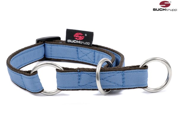 Schlupfhalsband, Stopp-Hundehalsband PURE GREY-BLUE small