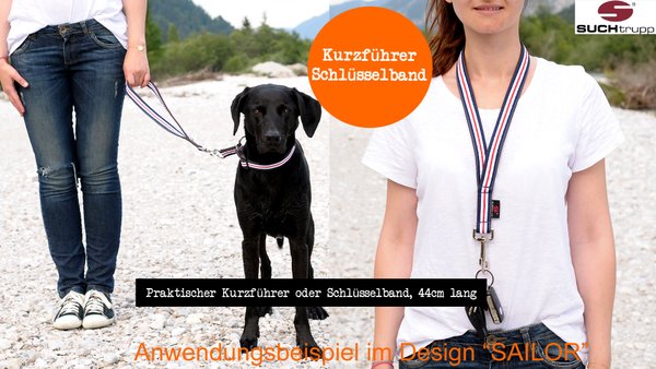 Kurzleine / Schlüsselband SAILOR, Kurzführer, Hundeleine