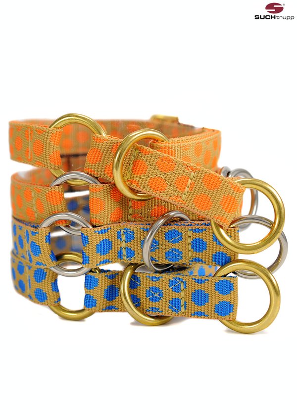 ausgefallene-hundehalsbänder-zugstopp-schlupfhalsband-suchtrupp-dots-gepunktet-Halsband-hunde